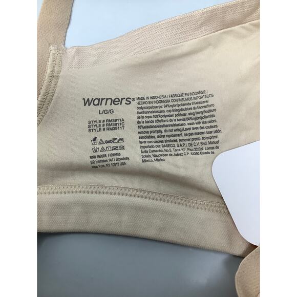 Warners L Easy Does It Underarm Smoothing Seamless Wireless Comfort Bra H15-18 - Picture 8 of 8
